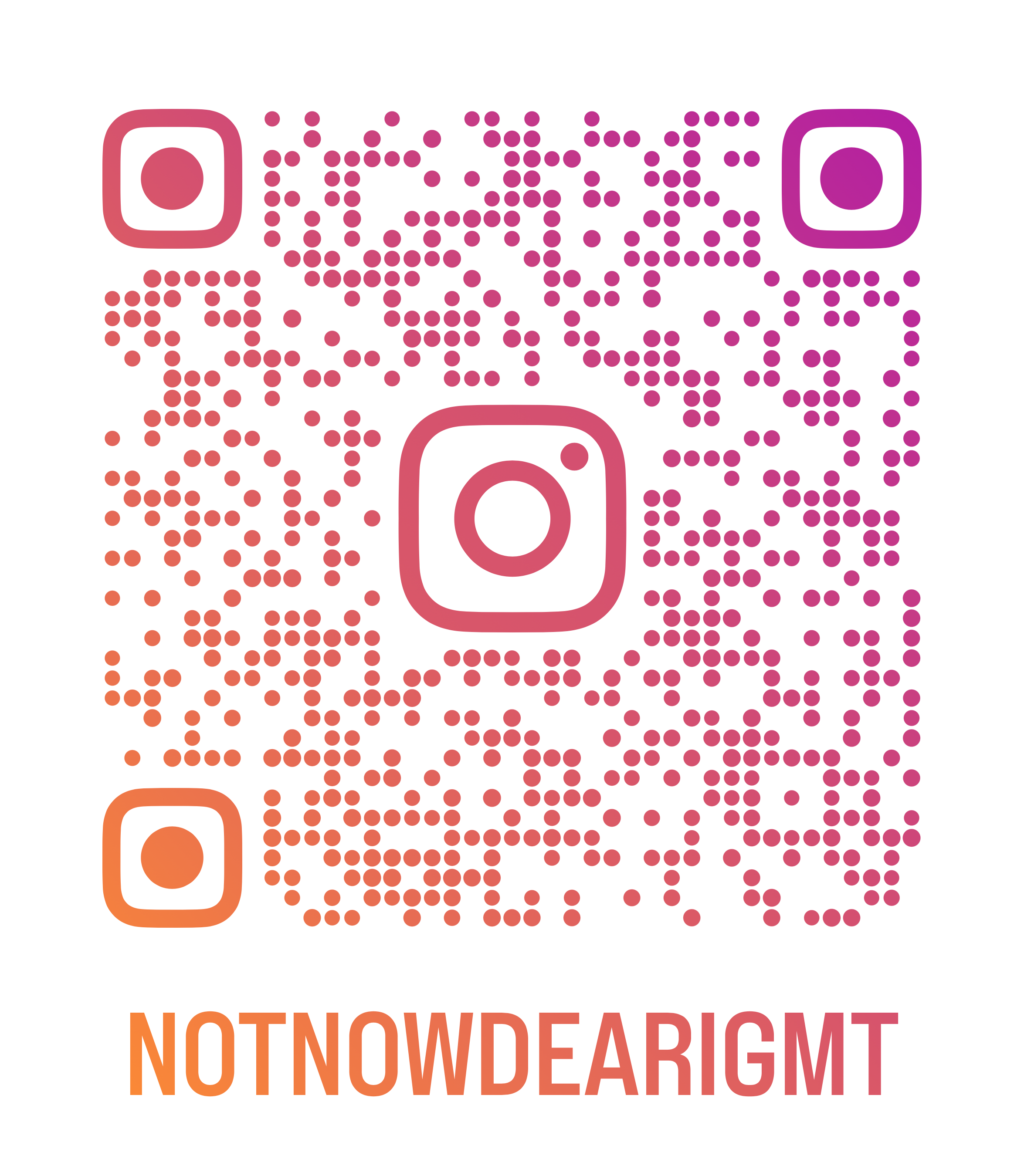 Instagram QR code for Not Now Dear